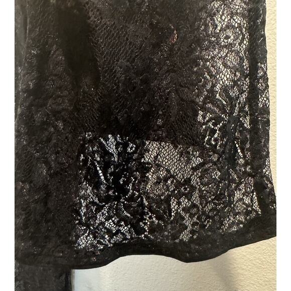 MAJORELLE Size Medium Sheer Black Lace Pants With Brief Goth Punk Boho Festival - Picture 9 of 11